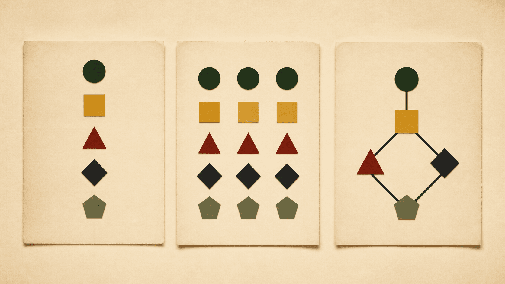 Sequential, grid, and connected approaches to outlining