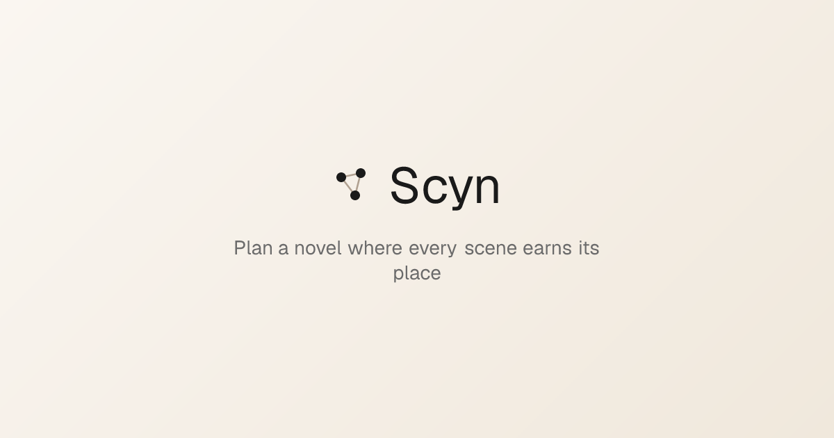 Scyn - Visual Plot Mapping for Novelists
